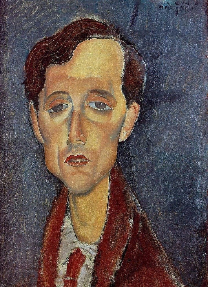 Amedeo Modigliani Frans Hellens - 18" x 27" Premium Canvas Print