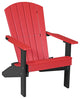 Poly Lakeside Adirondack Chair, Red & Black
