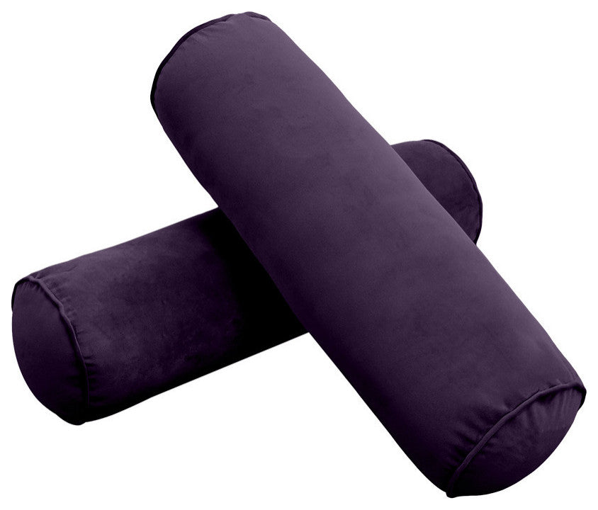STYLE V2 Twin Velvet Pipe Trim Indoor Daybed Bolster Pillow |COVER ONLY| AD339