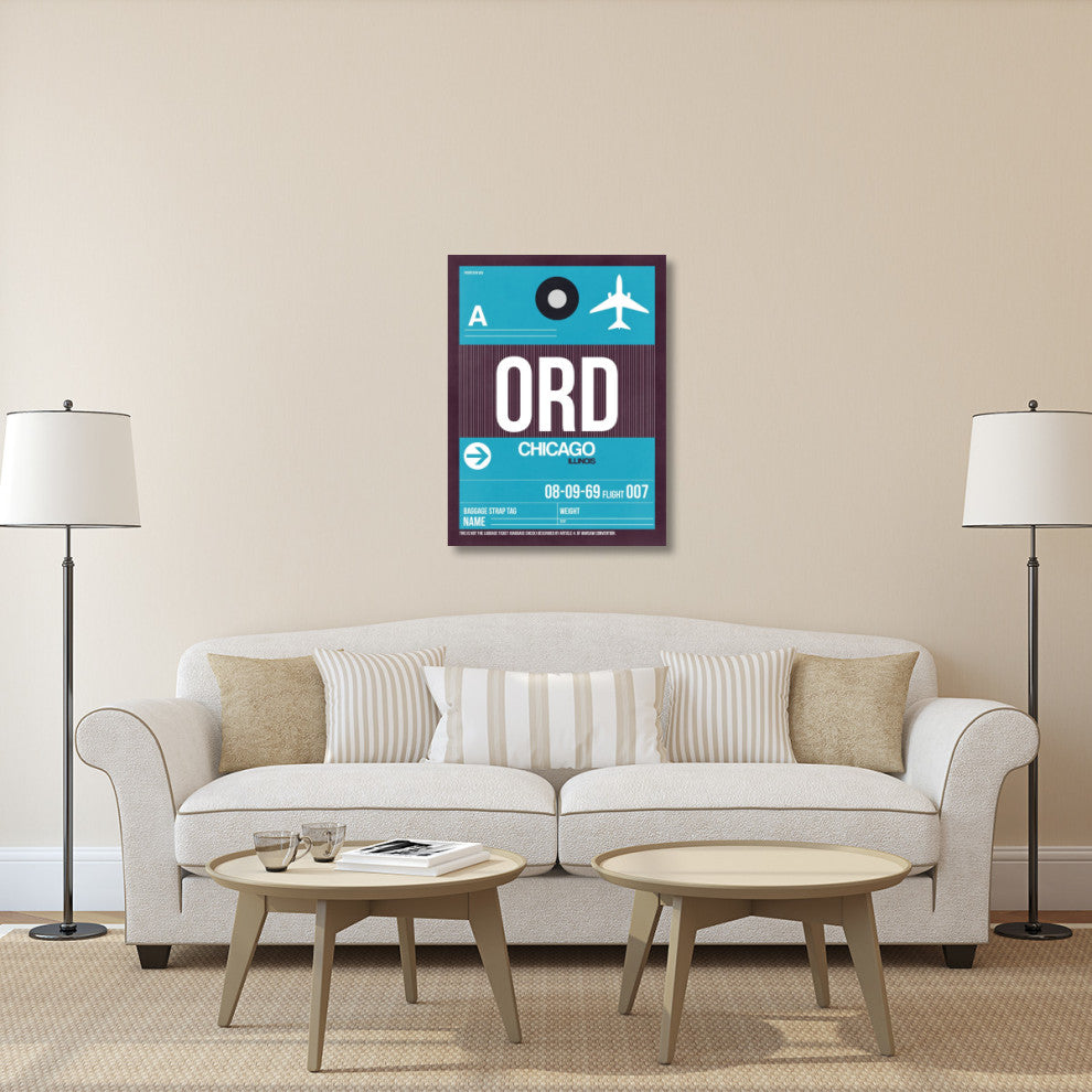 "ORD Chicago Luggage Tag 1" Fine Art Print