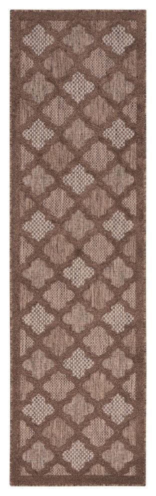 Nourison Nourison Easy Care 2'2" x 14 Brown Modern Rug