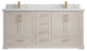 Boston 72" Double Sink Bath Vanity in Fine Grain 1.5" Calacatta Laza