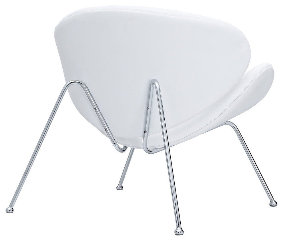 Modern Contemporary Living Room Lounge Chair White