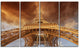"Beautiful View of Paris Eiffel Tower in Paris" Cityscape Art, 48"x28", 4-Panels