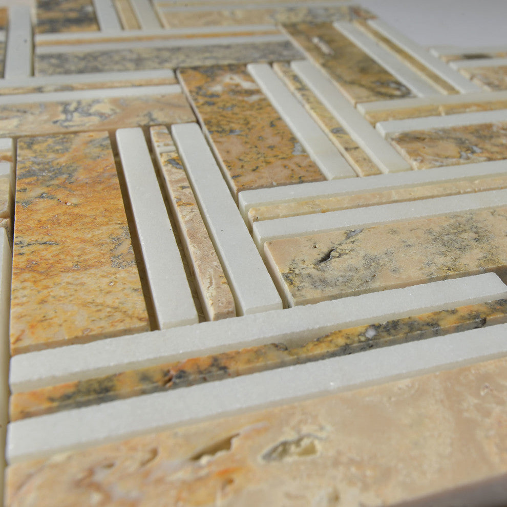Quilt Collection, Moore, Mixed Big Herringbone, Polished, Sample