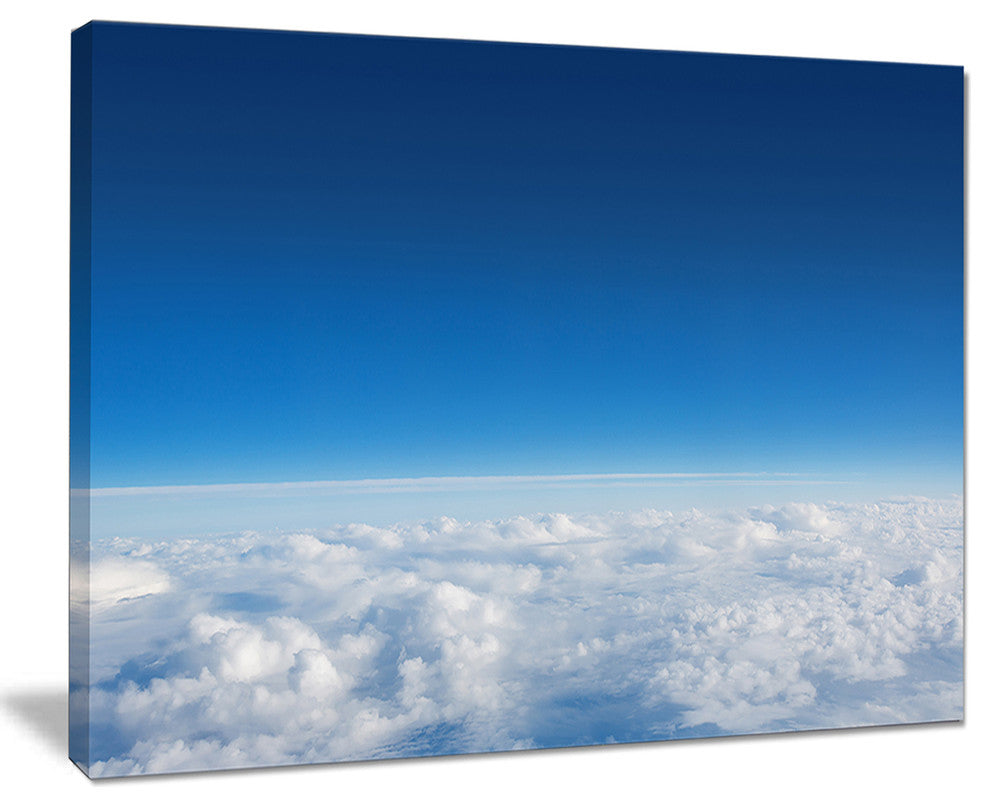 "Puffy Clouds Above View" Extra Large Wall Art Landscape, 40"x30"