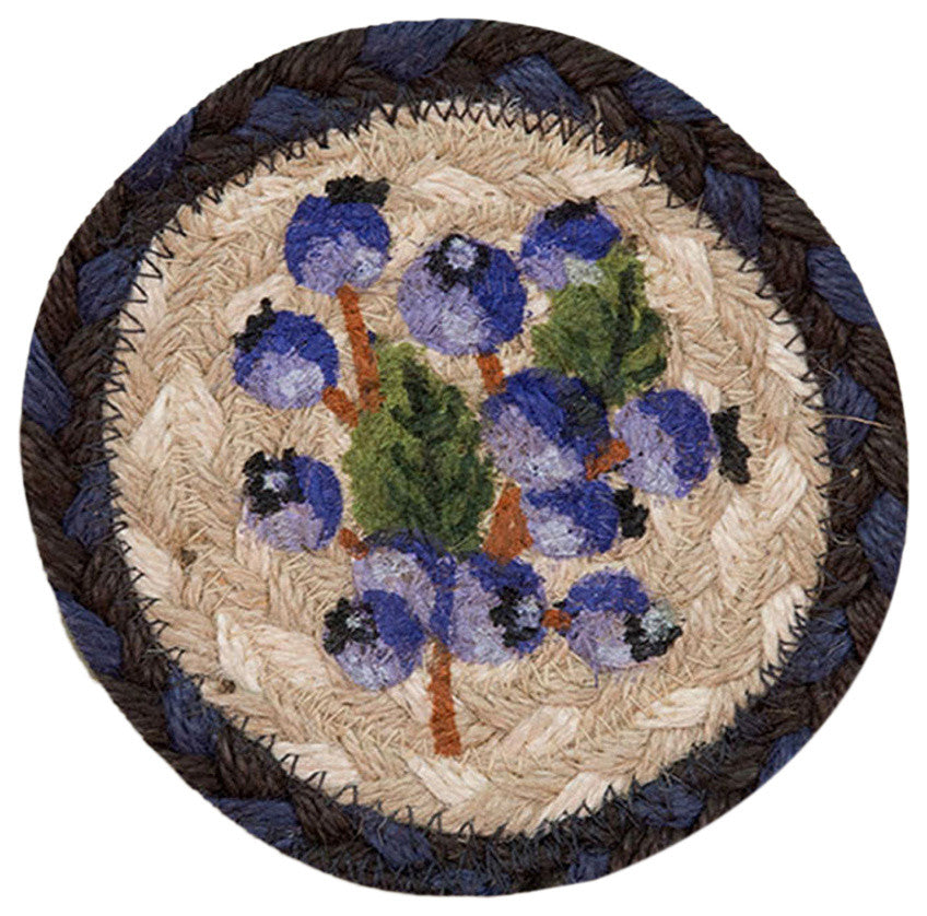 Blueberry Printed Coaster 5"x5"
