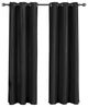 Single Soho Grommet Thermal insulated Blackout Panel, Black, 42"x63"