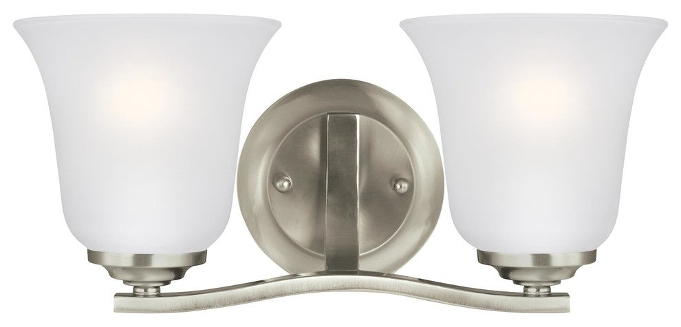 Generation Lighting Lighting 2-Light Wall/Bath, Brushed Nickel