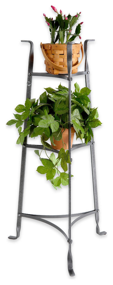 Handcrafted 3-Tier Designer Stand Hammered Steel