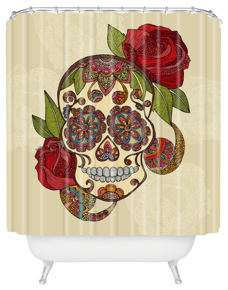 Valentina Ramos Sugar Skull Shower Curtain