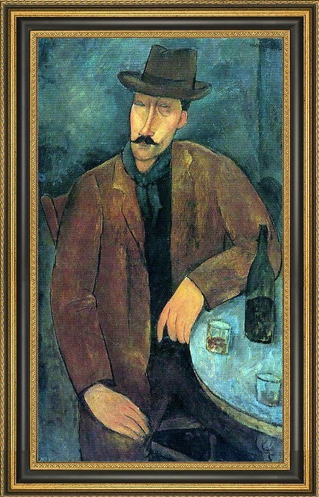 Amedeo Modigliani Man Glass Wine