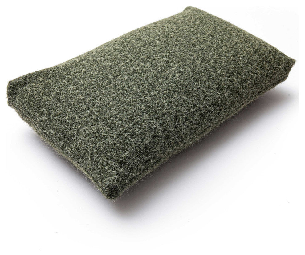 Malolo Pillow, Green Long Mohair, 20x12"
