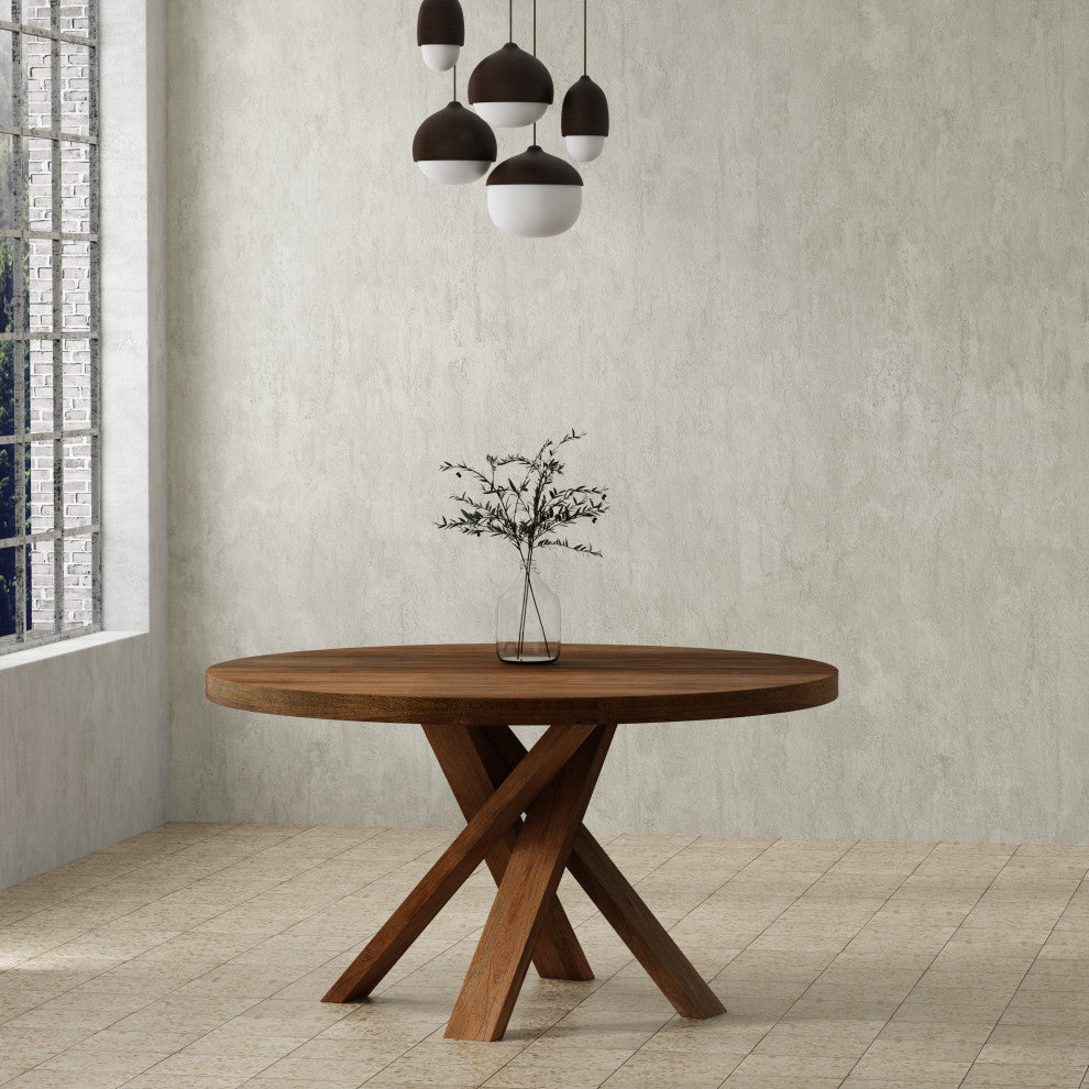 Parker House Crossings Downtown 60 In. Dining Table With 4 Upholstered Chairs