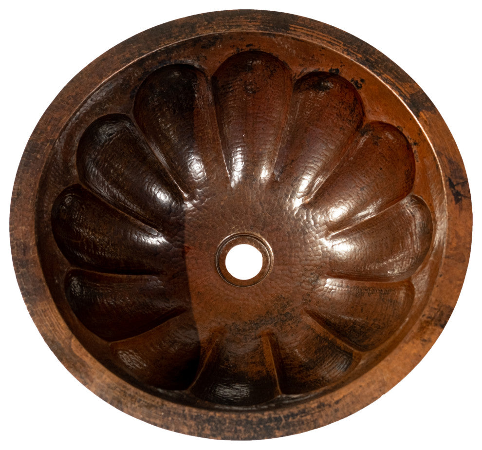 17" Round Pumpkin Copper Sink