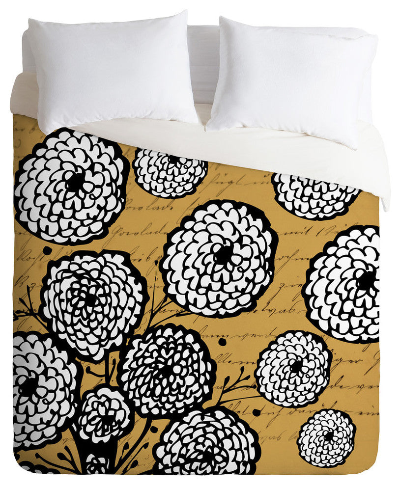 Deny Designs Julia Da Rocha Flowery Letter Duvet Cover-Lightweight