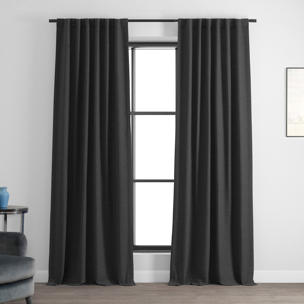 Bellino Blackout Room Darkening Curtain Single Panel, Smoked Truffle, 50"x84"