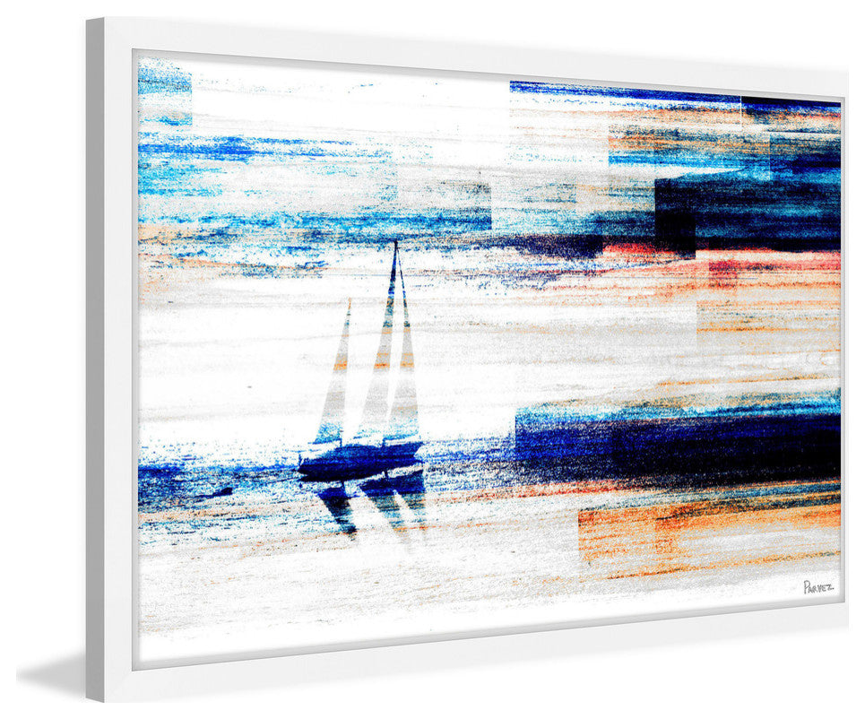 "Aegean Sea" Framed Painting Print, 36"x24"