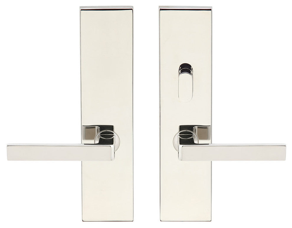 Tokyo Lever, Tubular Passage, Privacy Bolt, Left Hand, Polished Stainless Steel