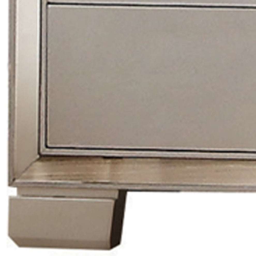 ACME Voeville II Mirrored Chest, Platinum