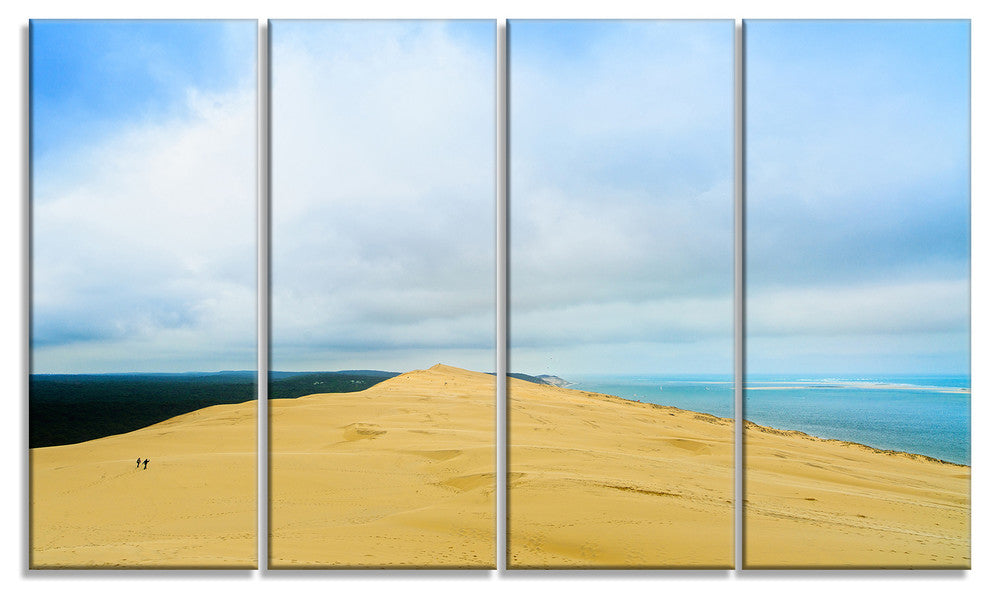 "Cala Violina Bay Beach Tuscany" Landscape Wall Art Print, 4 Panels, 48"x28"