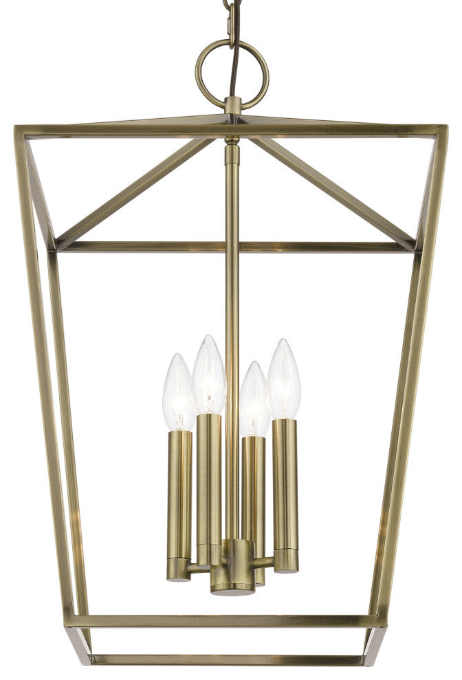 Devone 4 Light Antique Brass Chandelier