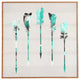 Deny Designs Iveta Abolina Teal Feathers Framed Wall Art