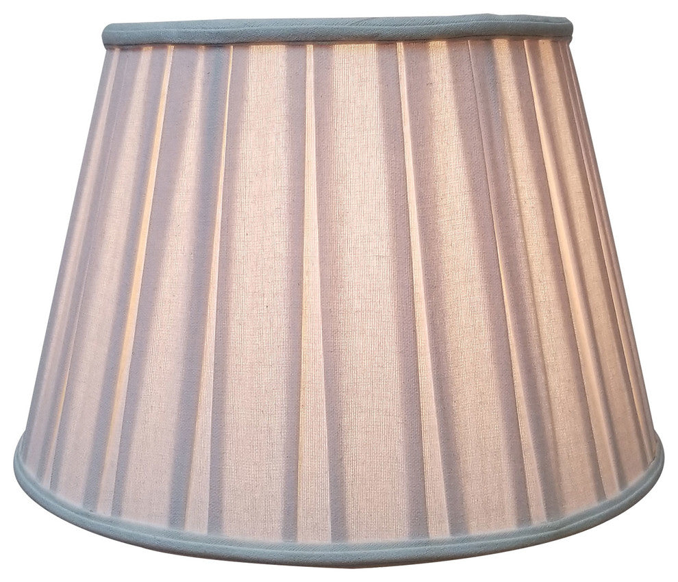 Royal Designs Empire English Pleat Basic Lampshade, Linen White, 10"x14.5"x10"
