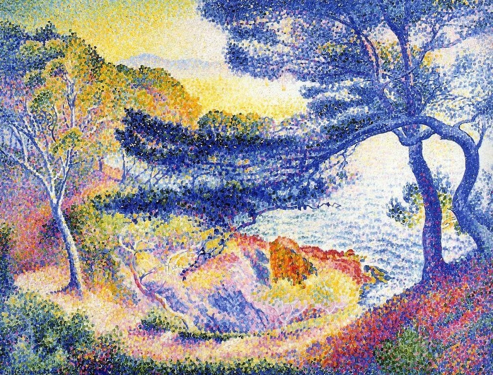 Henri Edmond Cross Cape Layet, Provence - 21" x 28" Premium Canvas Print