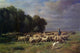 Charles Emile Jacque The Large Flock - 18" x 27" Premium Canvas Print