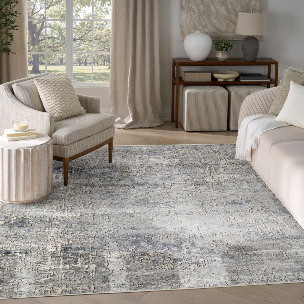 Nourison Quarry 7'10" x 9'10" Dark Grey Modern Indoor Rug