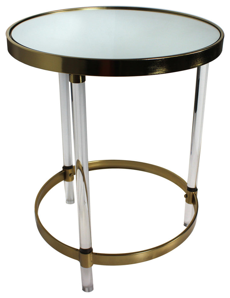 Weston Gold Round Accent Table