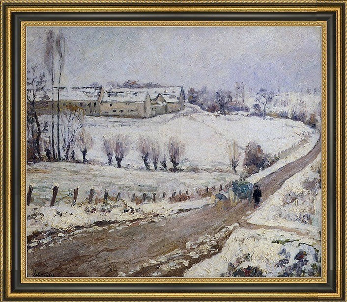 Henri Lebasque The Farm at Lagny in Winter Framed Premium Canvas Print, 16"x20"