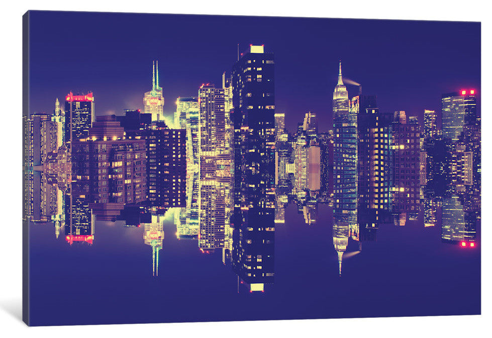"Double Sided Manhattan Skyline" by Philippe Hugonnard, 18x12x1.5, 1-Piece