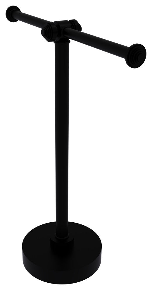 Southbeach Vanity Top 2 Arm Guest Towel Holder, Matte Black