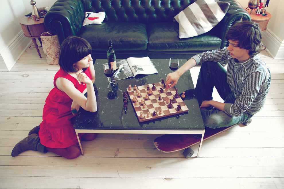 Wobble Chess Set, Walnut