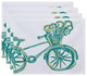 La Bicicleta Geometric Print Placement, Jade, Set of 4