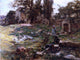 Leon Augustin L'hermitte) Field with Geese - 21" x 28" Premium Canvas Print