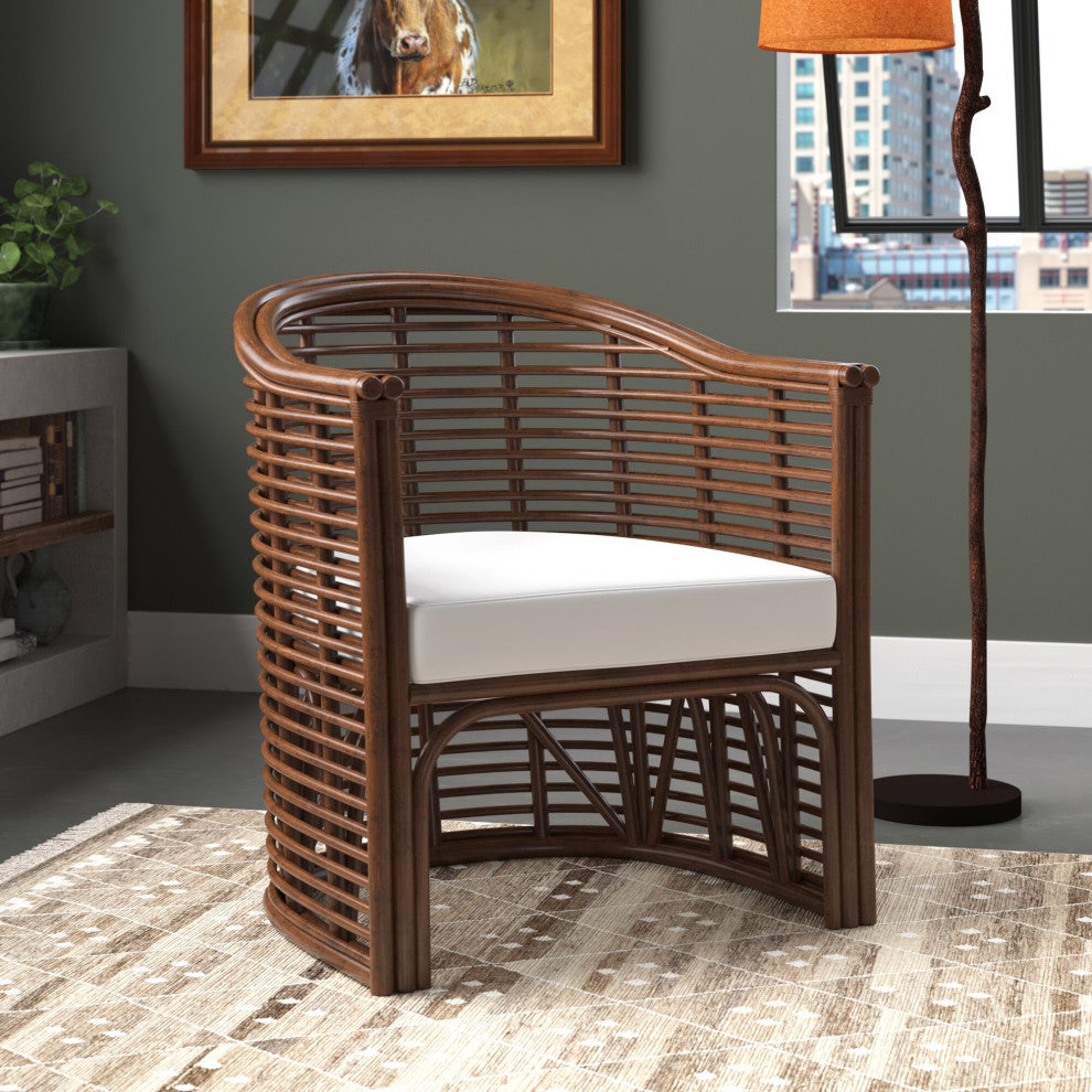 Knox Rattan Tub Chair, Earth Tone Brown