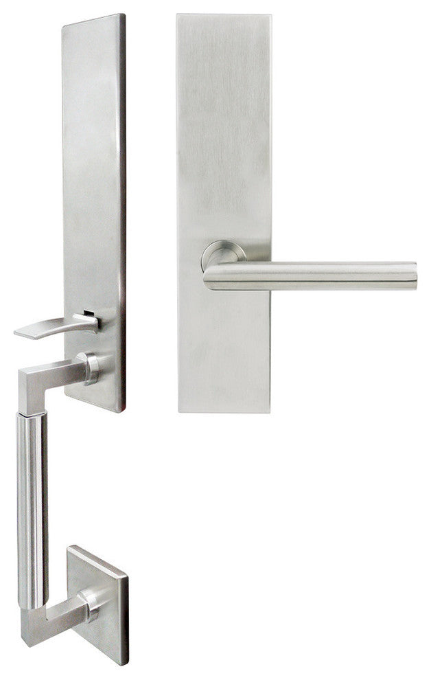 Frankfurt Lever, Mortise Dummy Handleset, Left Hand, Satin Stainless Steel