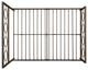 GDF Studio Doris Modern Queen Geometric Low-Profile Platform Bed Frame, Hammered