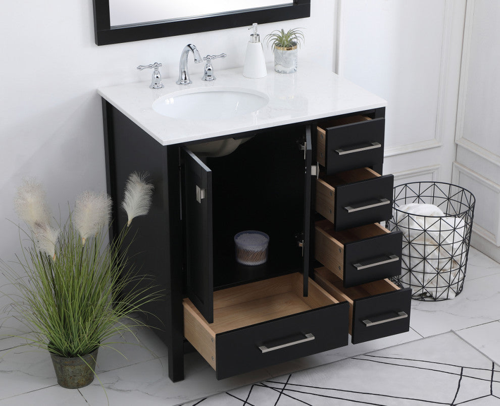 Isabel Black 32" Single Sink Bathroom Vanity