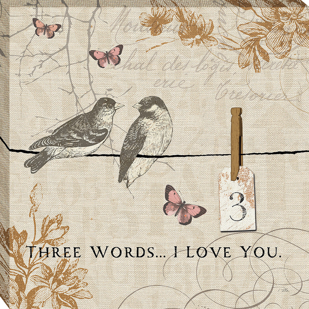 "Words That Count III" By Pela,Ready to Hang Giclee Print on Gallery Wrap Canvas