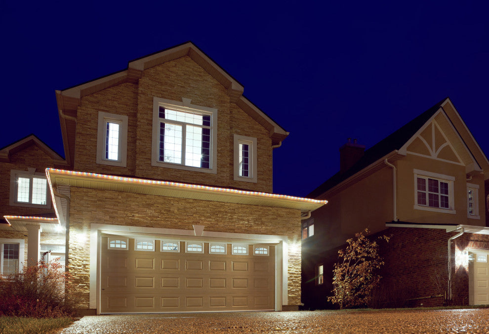 150-Watt Double Cylinder Adjustable Security Flood Light, Black