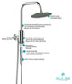 Pulse Shower Spas Aquarius Chrome Shower System