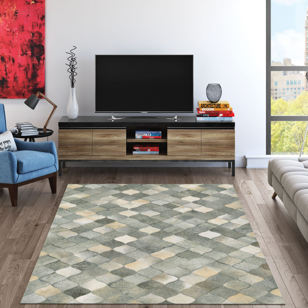 Couristan Chalet Diamonds Area Rug, Ivory/Gray, 9'6"x13'