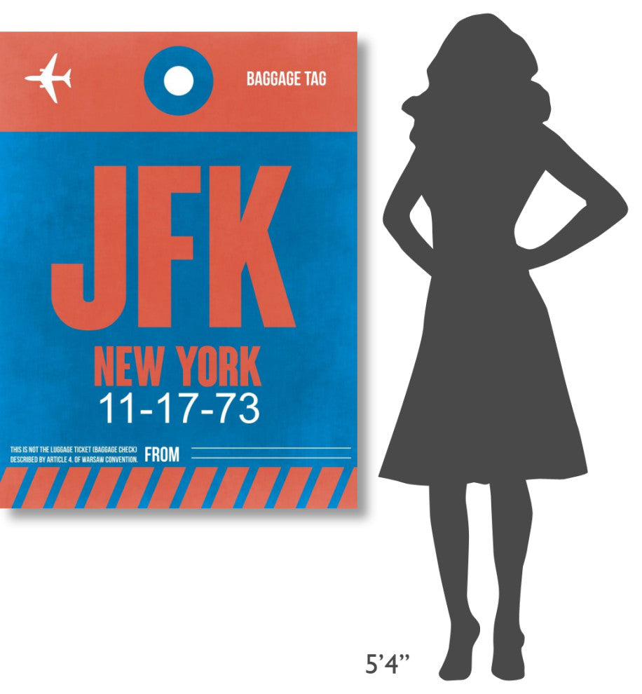 "JFK New York Luggage Tag 1" Fine Art Print