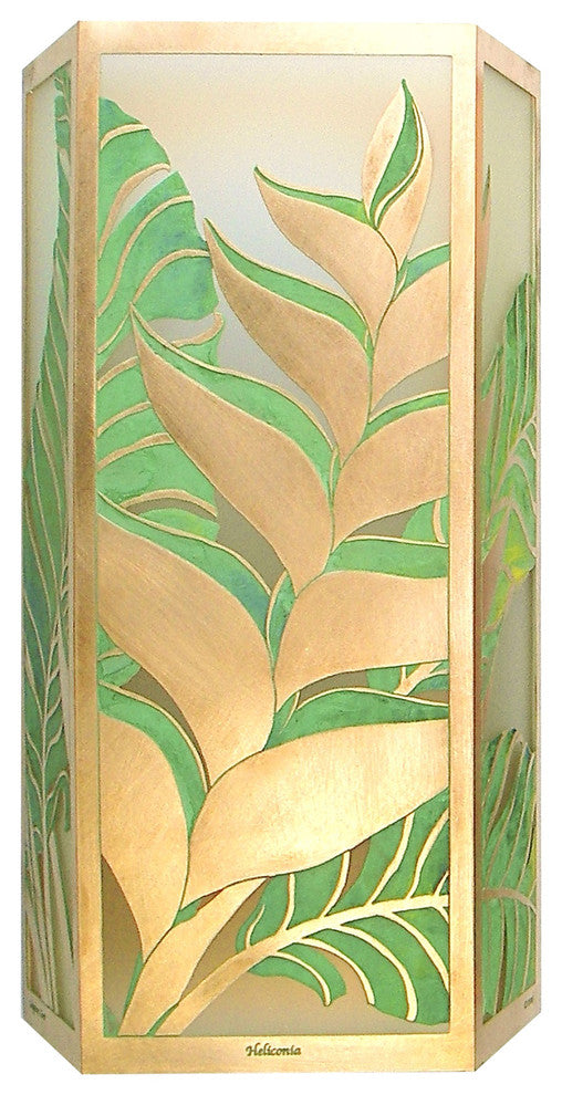 Heliconia Sconce 22" Patina Finish, Left