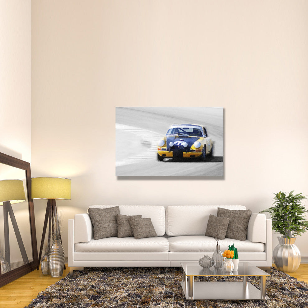 "Porsche 911 on Race Track Watercolor" Fine Art Print