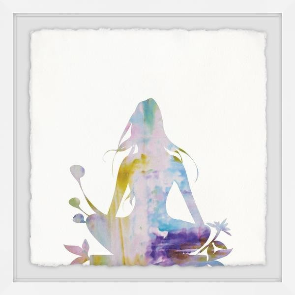 "Floral Meditation II" Framed Painting Print, 24"x24"